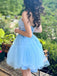 Elegant Sweetheart Sleeveless Short A-line Tulle Homecoming Dresses For Party Online, HD0885