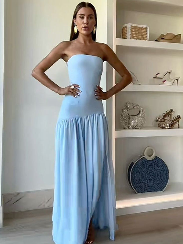 Sexy Sweetheart Sleeveless Mermaid Satin Evening Prom Dresses Online, OLP847