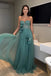 Unique Sweetheart Sleeveless A-line Chiffon Evening Prom Dresses Online, OLP1137