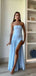 Sexy Sweetheart Sleeveless Mermaid Satin Evening Prom Dresses Online, OLP847