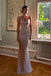 Shiny Spaghetti Strap Sleeveless Mermaid Sequin Long Prom Dresses Online, OLP621