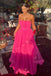 Formal Sweetheart Sleeveless A-line Tulle Long Evening Prom Dresses Online, OLP772