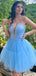 Elegant Sweetheart Sleeveless Short A-line Tulle Homecoming Dresses For Party Online, HD0885