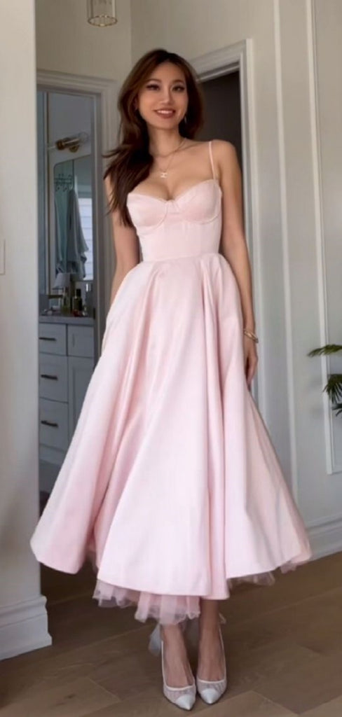 Formal Spaghetti Strap Sleeveless A-line Jersey Long Prom Dresses Online, OL517