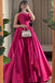 Formal Sweetheart Sleeveless A-line Satin Long Prom Dresses For Party Online, OLP593