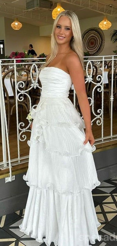 Soft Sweetheart Sleeveless A-line Satin Evening Prom Dresses Online, OLP823