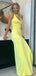 Sexy Asymmetric Sleeveless Mermaid Satin Evening Prom Dresses Online, OLP944