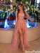 Pretty Pink Strapless High-Low Tiered Tulle Prom Dress OLP2475