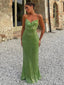 Shiny Spaghetti Strap Sleeveless Mermaid Sequin Evening Prom Dresses Online, OLP1084