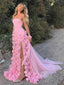 Cute Sweetheart Sleeveless Mermaid Crepe Long Prom Dresses Online, OLP604