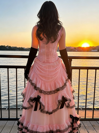 Unique Pink Spaghetti Strap A-Line Long Prom Dress Ideas, Evening Party Dresses, OLP1504