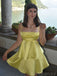 Soft Spaghetti Strap Sleeveless A-line Satin Homecoming Dresses For Party Online, HD1133