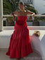 Formal Sweetheart Sleeveless A-line Satin Evening Prom Dresses Online, OLP1037