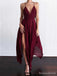 Simple V-neck Sleeveless A-line Chiffon Long Prom Dresses Online, OL477