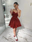 Shiny Sweetheart Sleeveless A-line Sequin Short Homecoming Dresses For Party Online, HD1036