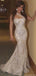 Sparkly White One-Shoulder Mermaid Long Prom Dress Ideas, Evening Party Dresses, OLP1529