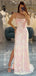 Elegant Pink Spaghetti Strap Sleeveless Mermaid Long Prom Dress Ideas, Evening Party Dresses ,OLP1195
