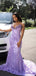 Sexy Sweetheart Lavender Applique Mermaid Long Prom Dress Ideas, Evening Party Dresses , OLP1240