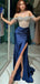 Sexy Off-Shoulder Mermaid Side Slit Long Prom Dress Ideas, Evening Party Dresses, OLP1258