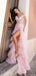 Charming Pink Sweetheart Side Slit Mermaid Long Prom Dress Ideas, Evening Party Dresses, OLP1600