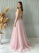 Pretty Pink Beaded Ball Gown Sweetheart Sleeveless Long Prom Dress Bow Belt,OLP2357