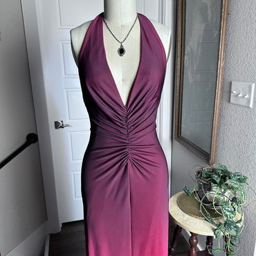 Unique Red V-Neck Mermaid Long Prom Dress Ideas, Evening Party Dresses, OLP1410