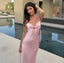 Elegant Pink Spaghetti Strap Mermaid Long Prom Dress Ideas, Evening Party Dresses, OLP1507