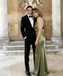 Classy Halter Sage Green Silk Satin Prom Gown Cowl Neck Backless Dress,OLP2142