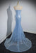 Unique Blue Sweetheart Mermaid Long Prom Dress Ideas, Evening Party Dresses, OLP1538