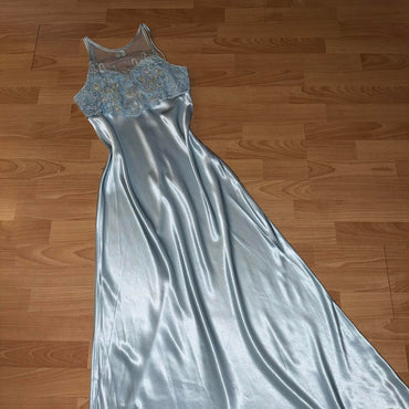 Unique Blue Halter Mermaid  Long Prom Dress Ideas, Evening Party Dresses, OLP1386