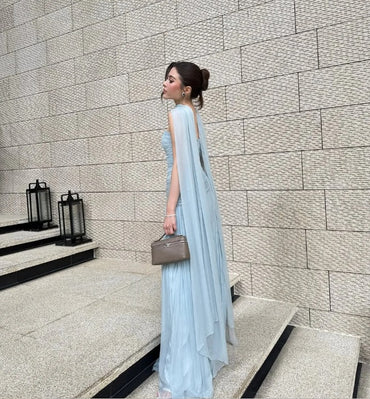 Elegant Blue Sweetheart A-Line Long Prom Dress Ideas, Evening Party Dresses, OLP1293