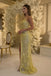Sexy Yellow Lace High Slit Corset Gown Strapless Modern Formal Prom Dress,OLP2318