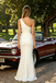 Unique Ivory One Shoulder Prom Dress Sequin Trim High Slit Fitted Crepe Gown,OLP2250