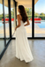 Fancy White Sweetheart Corset Pleated Prom Dress with Sheer Lace Bodice,OLP2372