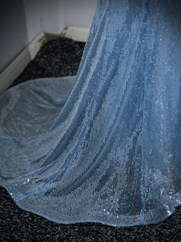 Unique Blue Sweetheart Mermaid Long Prom Dress Ideas, Evening Party Dresses, OLP1538
