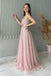 Pretty Pink Beaded Ball Gown Sweetheart Sleeveless Long Prom Dress Bow Belt,OLP2357