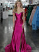 Sexy Pink Off-Shoulder Mermaid Long Prom Dress Ideas, Evening Party Dresses, OLP1573