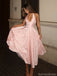 Elegant Rose Pink Prom Dress V Neck Backless A-Line Long Formal Gown, OLP1699