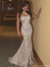 Sparkly White One-Shoulder Mermaid Long Prom Dress Ideas, Evening Party Dresses, OLP1529