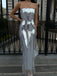 Sexy One-shoulder Sleeveless Mermaid Sequin Long Evening Prom Dresses Online, OLP754