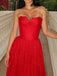 Elegant Sweetheart Sleeveless A-line Satin Long Evening Prom Dresses Online, OLP674