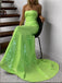 Soft Sweetheart Sleeveless Mermaid Satin Evening Prom Dresses Online, OLP810