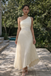 Soft One-shoulder Sleeveless Mermaid Satin Evening Prom Dresses Online, OLP1021