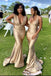 Mismatched Sleeveless Mermaid Satin Bridesmaid Dresses Online, BG842