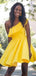 Simple One-shoulder Sleeveless A-line Crepe Homecoming Dresses For Party Online, HD1077