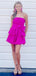 Simple Sweetheart Short Sleeveless Satin A-line Homecoming Dresses For Party Online, HD0958