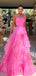 Formal Sweetheart Sleeveless A-line Tulle Long Prom Dresses Online, OL530