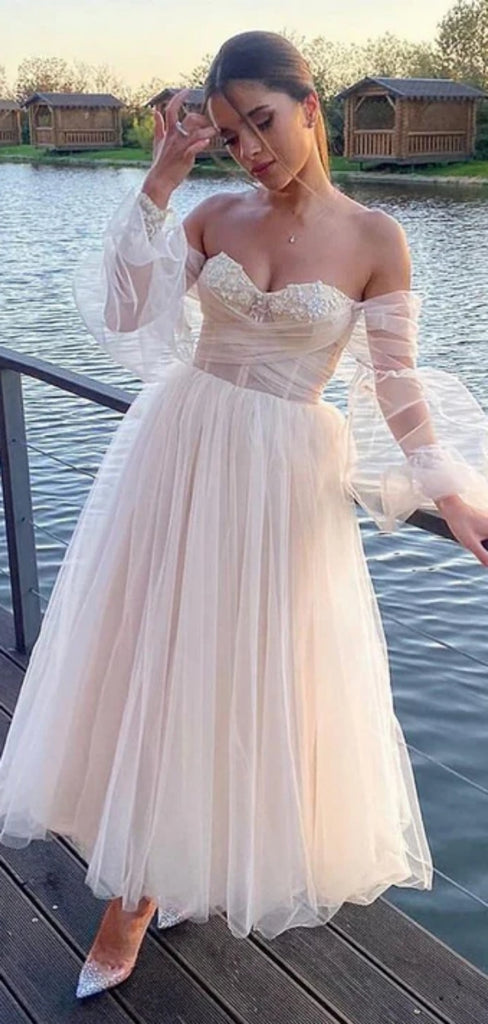 Unique Sweetheart Sleeveless A-line Tulle Homecoming  Dresses For Party Online, HD1061