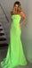 Soft Sweetheart Sleeveless Mermaid Satin Evening Prom Dresses Online, OLP810