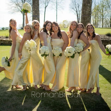 Soft Sweetheart Sleeveless Mermaid Satin Bridesmaid Dresses Online, BG8480
